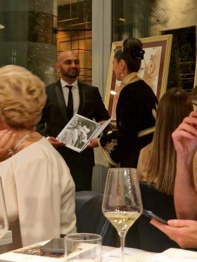 Assistant Cultural Minister of Serbia- Hon. Ljiljana Niksic honoring President of Serbian-Indian Chamber of Commerce with the title of Tesla Ambassador. A gala event organized by the Foreign Ministery of Serbia in memory of Nikola Tesla.